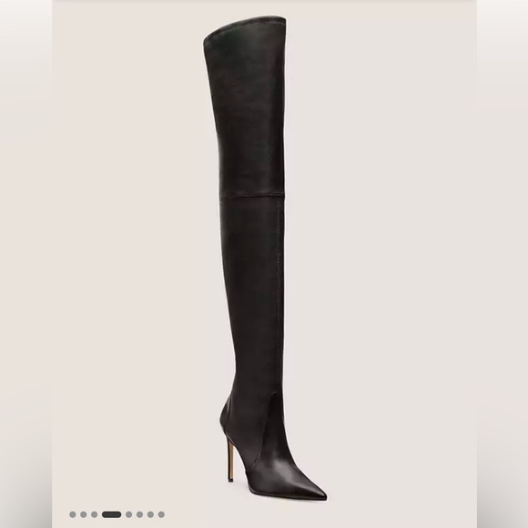 Stuart Weitzman UltraStuart 100 Stretch Boot BLACK SIZE 7 - Picture 3 of 9